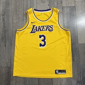 Nike Dri-Fit NBA Los Angeles Lakers Anthony Davis #3 Swingman Jersey Mens 56 XXL